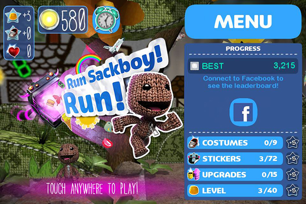 Run SackBoy! Run! Menu Screenshot