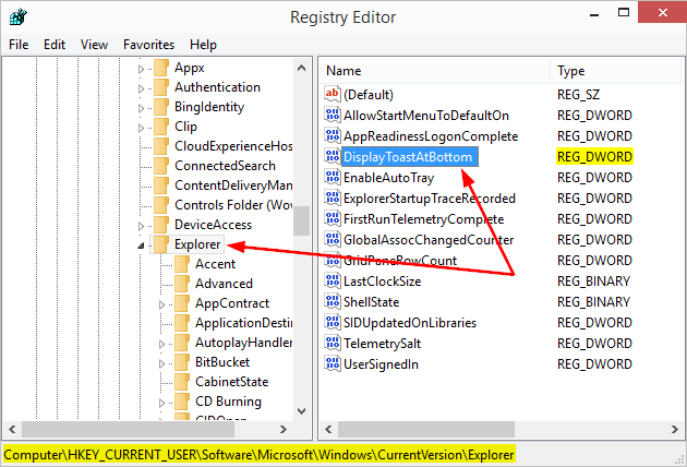 7 full How to Show Toast Notifications at Top or Bottom in Windows 10 7 full How to Show Toast Notifications at Top or Bottom in Windows 10