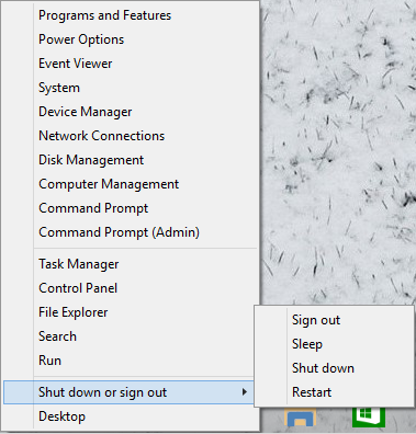 6 full Several ways to open Power Menu in Windows 8 and 10 6 full Several ways to open Power Menu in Windows 8 and 10