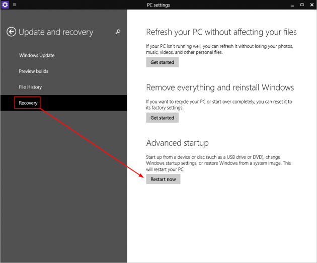 2 large How to access the Boot Options menu in Windows 8 and 10